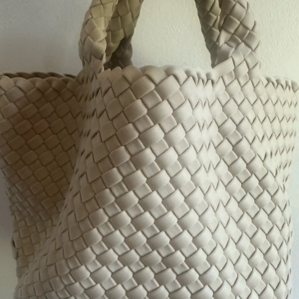 Naghedi Cream Woven Tote Bag - Size Small - Picture 6 of 11